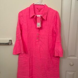 Lily Pulitzer dress brand NWT Sz Small , retro pink in linen cotton